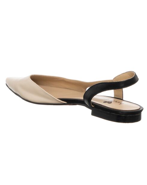 Slingbacks Cali beige/noir