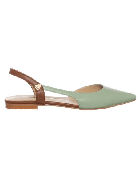 Slingbacks Sig vert/marron
