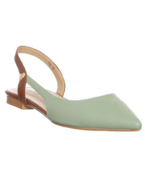 Slingbacks Sig vert/marron