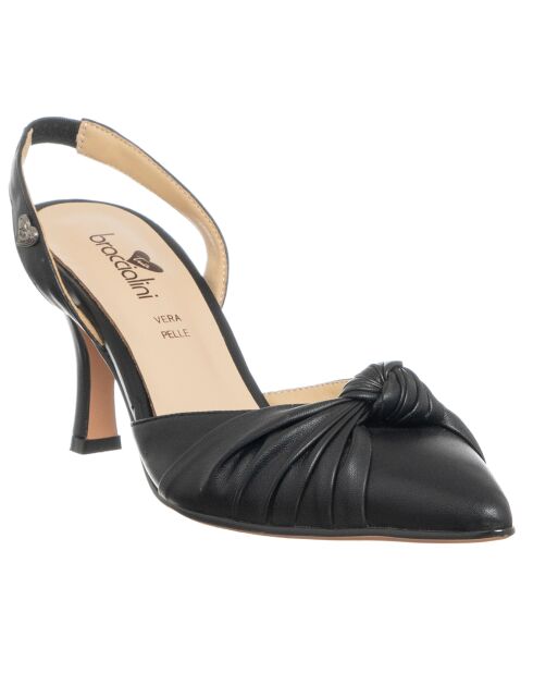 Slingbacks Braci noires - Talon 8 cm