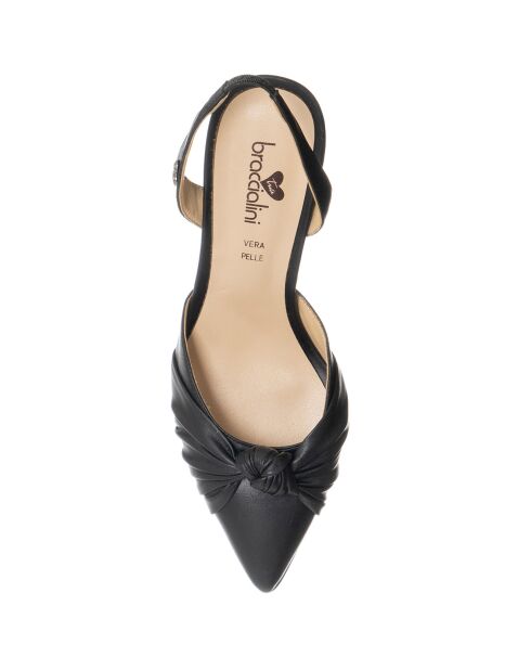 Slingbacks Braci noires - Talon 8 cm