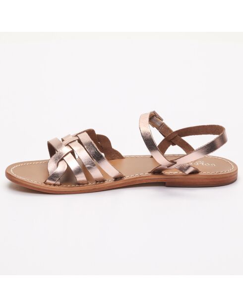 Sandales Photinia rose gold