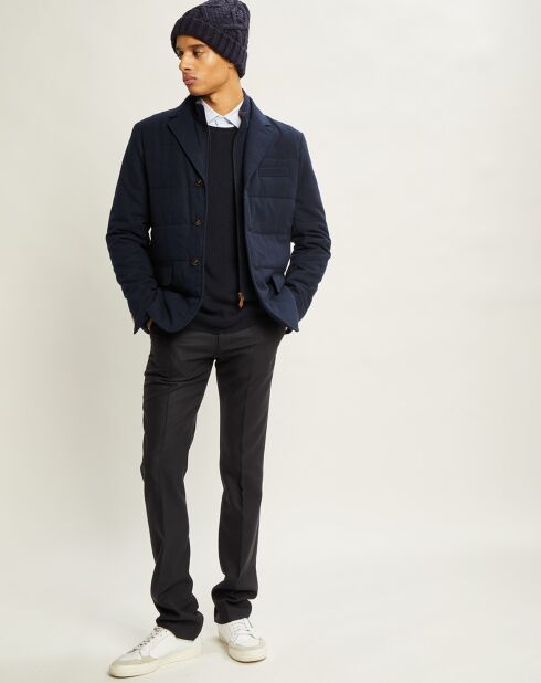 Blazer matelassé bleu foncé