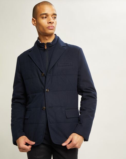 Blazer matelassé bleu foncé