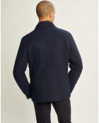 Blazer matelassé bleu foncé