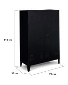 Armoire basse storen noire - 75x33x110 cm