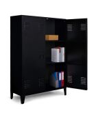 Armoire basse storen noire - 75x33x110 cm