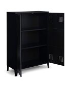 Armoire basse storen noire - 75x33x110 cm