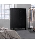 Armoire basse storen noire - 75x33x110 cm