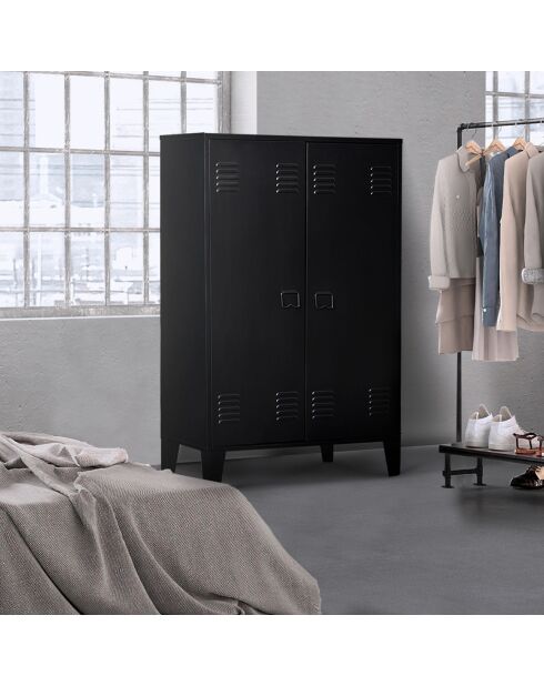 Armoire basse storen noire - 75x33x110 cm