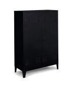 Armoire basse storen noire - 75x33x110 cm