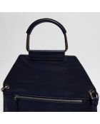 Sac à main en Cuir pliant Soft Vintage bleu foncé - 35x33 cm