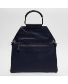 Sac à main en Cuir pliant Soft Vintage bleu foncé - 35x33 cm