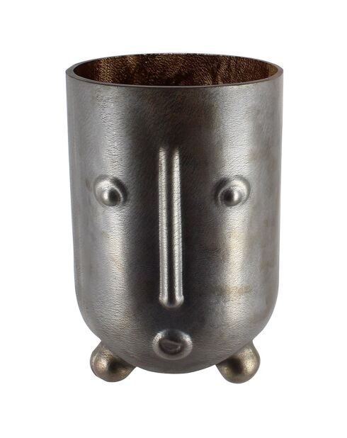 Olav graue Vase aus geblasenem Glas - 16,5 x 15,5 x 24 cm