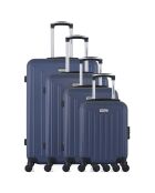4 Brooklyn-M 75/65/55/46 cm eenvoudige koffers met 4 wielen marineblauw