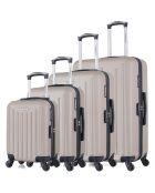 4 Brooklyn-M 75/65/55/46 cm gouden eenpersoons koffers met 4 wielen
