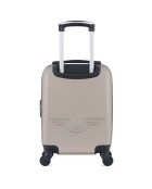 Valise Cabine XXS 4 roues simples Brooklyn 46 cm beige