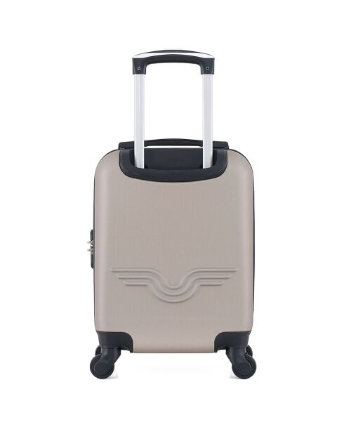 Valise Cabine XXS 4 roues simples Brooklyn 46 cm beige