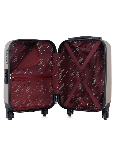 Valise Cabine XXS 4 roues simples Brooklyn 46 cm beige