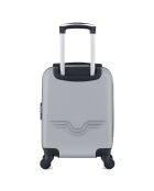 Valise Cabine XXS 4 roues simples Brooklyn 46 cm grise