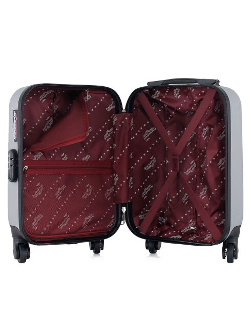 Valise Cabine XXS 4 roues simples Brooklyn 46 cm grise