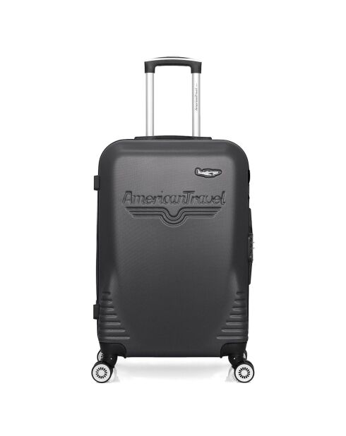 Valise Moyen Séjour 4 roues doubles Dc 65 cm gris foncé