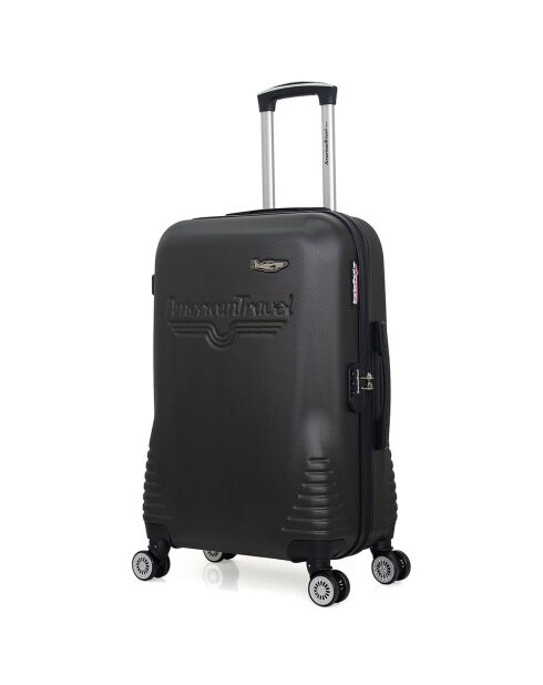 Valise Moyen Séjour 4 roues doubles Dc 65 cm gris foncé