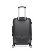 Valise Moyen Séjour 4 roues doubles Dc 65 cm gris foncé