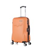 Valise Moyen Séjour 4 roues doubles Dc 65 cm orange