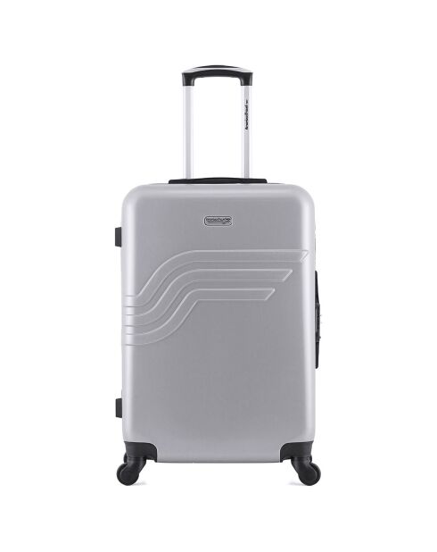 Valise Moyen Séjour 4 roues simples Detroit 65 cm grise