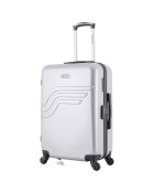 Valise Moyen Séjour 4 roues simples Detroit 65 cm grise