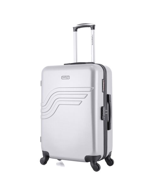 Valise Moyen Séjour 4 roues simples Detroit 65 cm grise