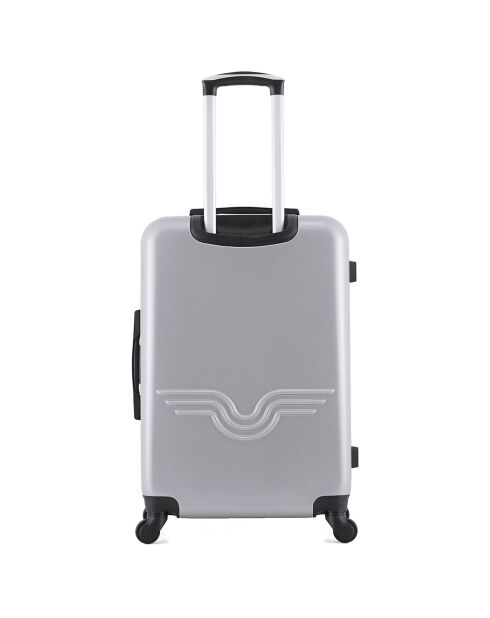 Valise Moyen Séjour 4 roues simples Detroit 65 cm grise