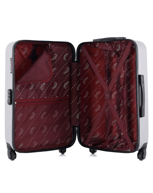 Valise Moyen Séjour 4 roues simples Detroit 65 cm grise