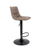2 bruine microvezel barstoelen Middelfart - 43x43x88-108 cm