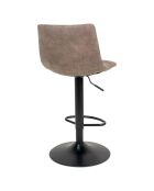2 bruine microvezel barstoelen Middelfart - 43x43x88-108 cm