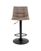 2 bruine microvezel barstoelen Middelfart - 43x43x88-108 cm