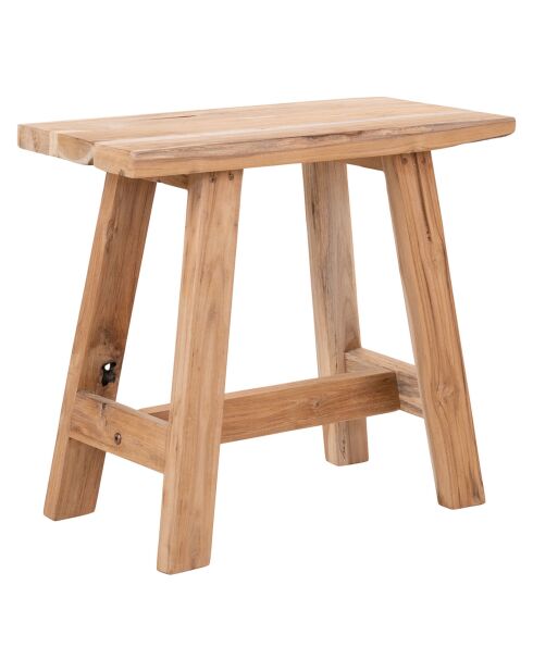 Banc en teck Barcelona naturel - 50x25x45 cm