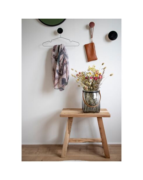 Banc en teck Barcelona naturel - 50x25x45 cm