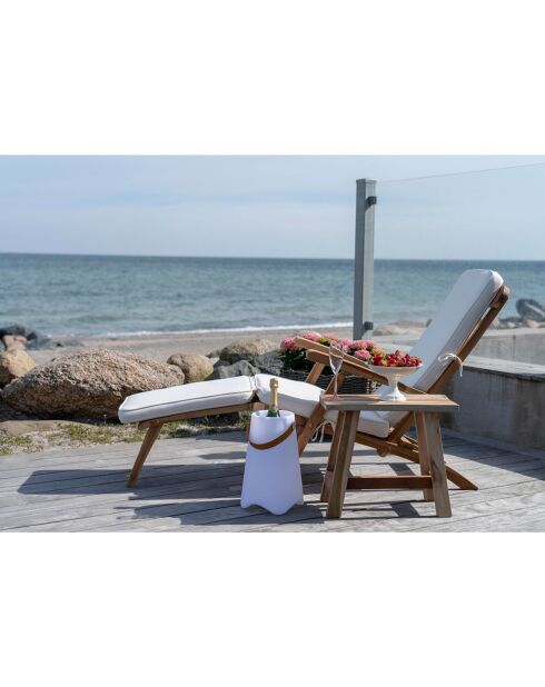 Banc en teck Barcelona naturel - 50x25x45 cm