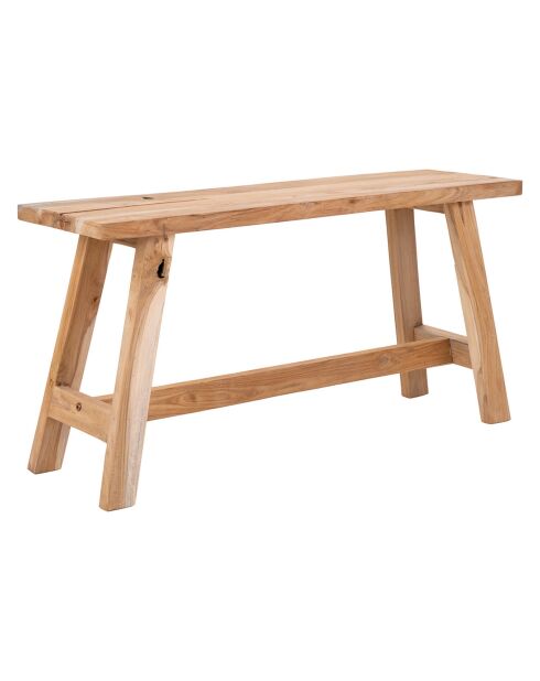 Banc en teck Barcelona naturel - 90x25x45 cm