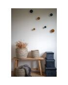 Banc en teck Barcelona naturel - 90x25x45 cm