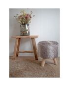 Banc en teck Barcelona naturel - 50x25x45 cm