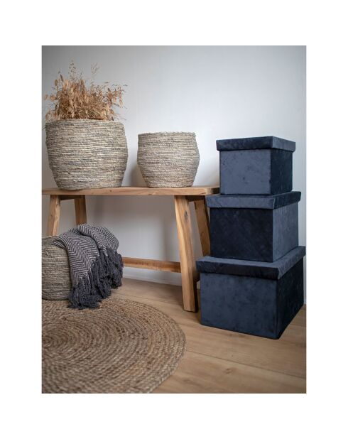 Banc en teck Barcelona naturel - 90x25x45 cm