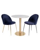 Esstisch aus weißem Bozener Marmor - D.70x75cm