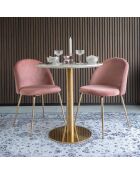 Esstisch aus weißem Bozener Marmor - D.70x75cm