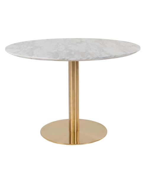 Esstisch aus weißem Bozener Marmor - D.110x75cm