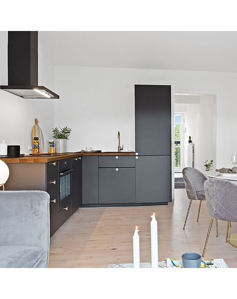 Esstisch aus weißem Bozener Marmor - D.110x75cm