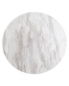 Esstisch aus weißem Bozener Marmor - D.110x75cm