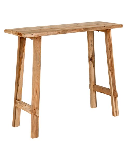 Konsolentisch Girona aus natürlichem Teakholz - 90x40x80 cm